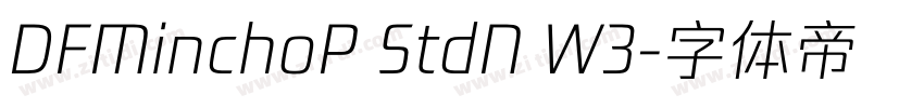 DFMinchoP StdN W3字体转换